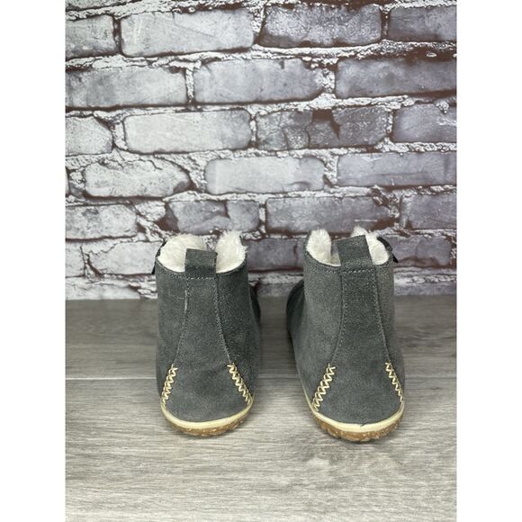 Minnetonka Tucson Gray Suede Southwestern Fur Lined Booties Women Sz 7M US/38EU - Picture 4 of 16